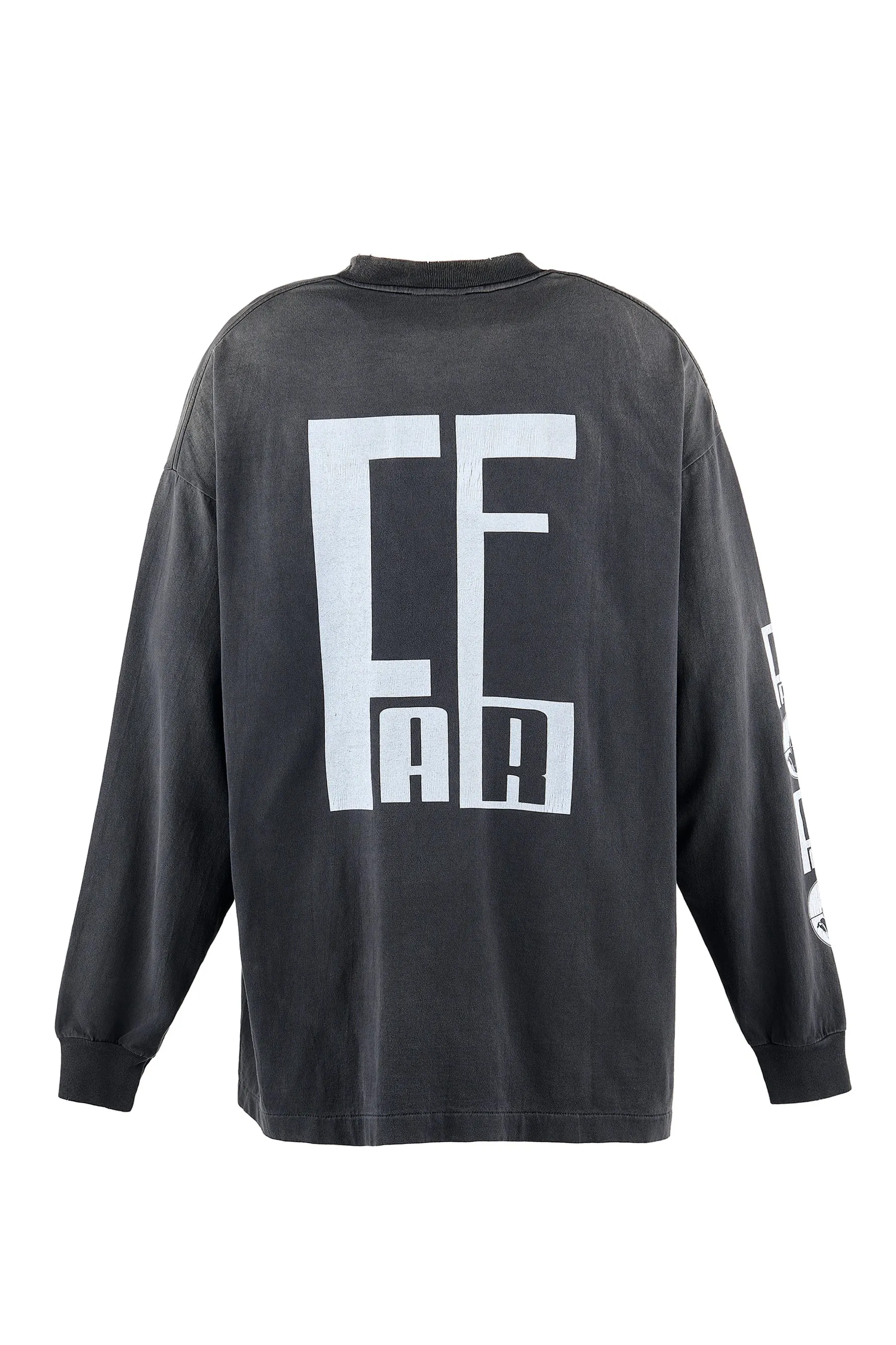 New in stock SAINT Mxxxxxx × FEAR OF GOD FG_LS TEE/SNT OF GOD/BLK FOG co-branded model SAINT OF GOD/ETERNAL prayer sight long sleeves, washed black S-XL, this season's major co-branded model, FOG manager JERRY personally carries the goods. The SAINT OF GOD series of co-branded products has gained quite a lot of buzz. Customized original co-branded SAINT OF GOD main label/washed label. Top-notch printing technology. Using silver sand and cracked pulp on the front and rear panels and heavy washing water to create a natural washed effect of printing, deep restoration